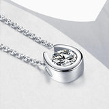 Lab Diamond Pendant Necklace 925 Silver Chain