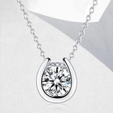 Lab Diamond Pendant Necklace 925 Silver Chain