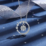 1CT Moissanite Diamond Necklace Sterling Silver Starry Sky Pendant