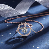 1CT Moissanite Diamond Necklace Sterling Silver Starry Sky Pendant