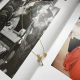 925 Silver Zircon Lock & Key Pendant Necklace