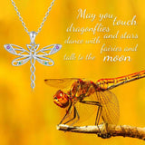 925 Silver Infinity Celtic Knot Dragonfly Necklace Pendant