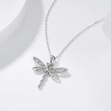 925 Silver Infinity Celtic Knot Dragonfly Necklace Pendant