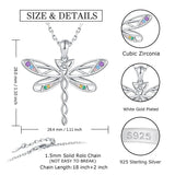 925 Silver Infinity Celtic Knot Dragonfly Necklace Pendant