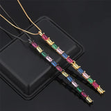 Exaggerated Necklace with Zircon Pendant