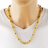 OMHXFC Dragon Beads 24KT Chain Necklace NL44