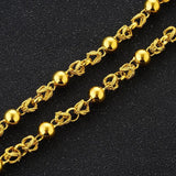 OMHXFC Dragon Beads 24KT Chain Necklace NL44