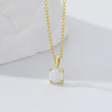 S925 Opal Necklace for Women Classic Jewelry Brilliant Gift