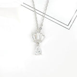 925 Silver Crown Pendant Necklace Chain Choker Gift