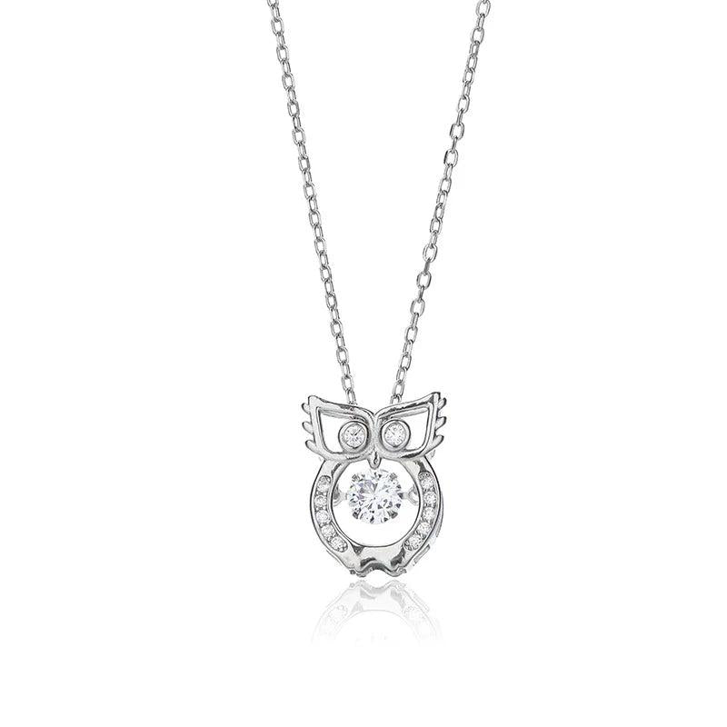 Sterling Silver Beating Heart Necklace Zircon Love Heart Necklaces