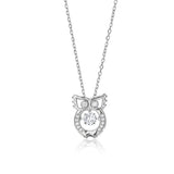 Sterling Silver Beating Heart Necklace Zircon Love Heart Necklaces