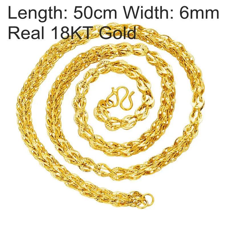 OMHXFC European Necklace Long Phoenix Real 18KT Chain NL22