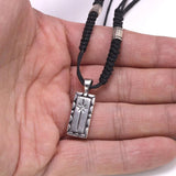 Real 925 Sterling Silver Rope Chain Punk Necklace Cubic Zircon Jewelry