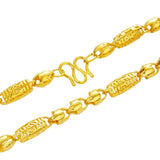 OMHXFC European Man Wedding Gift Vintage Long Olive Real 18KT Chain Necklace
