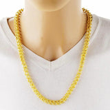 OMHXFC European Man Male Party Wedding Gift Dragon Real 24KT Chain Necklace NL38
