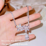 European Zircon Necklace for Bride Wedding Party