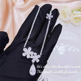 European Zircon Necklace for Bride Wedding Party