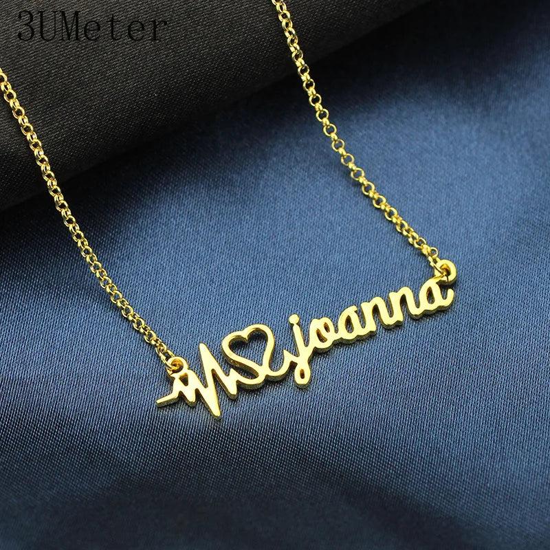 925 Silver Personalized Name Necklace Old English Name Jewelry Gift