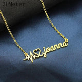 925 Silver Personalized Name Necklace Old English Name Jewelry Gift