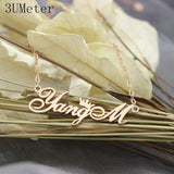 925 Silver Personalized Name Necklace Old English Name Jewelry Gift