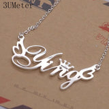 925 Silver Personalized Name Necklace Old English Name Jewelry Gift