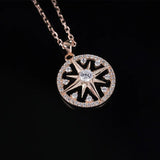 925 Silver Anise Star Necklace Shooting Star Shines Eight-pointed Star Necklaces