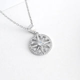 925 Silver Anise Star Necklace Shooting Star Shines Eight-pointed Star Necklaces