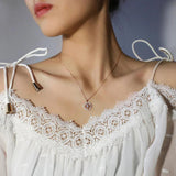 925 Silver Anise Star Necklace Shooting Star Shines Eight-pointed Star Necklaces