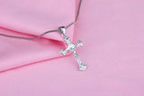 Vintage Sterling Silver Cross Pendant Necklace