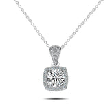 925 Silver Necklace with 6.5mm Moissanite