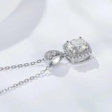 925 Silver Necklace with 6.5mm Moissanite