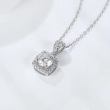 925 Silver Necklace with 6.5mm Moissanite
