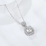 925 Silver Necklace with 6.5mm Moissanite