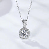 925 Silver Necklace with 6.5mm Moissanite