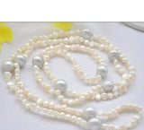 11mm Gray Baroque Pearl Necklace 36in