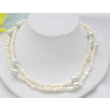 11mm Gray Baroque Pearl Necklace 36in