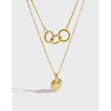 925 Sterling Silver Love Double Layer Necklace