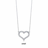 925 Sterling Silver Heart-shaped Necklace with Engraved Design