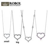 925 Sterling Silver Heart-shaped Necklace with Engraved Design