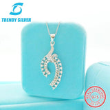 Zircon 925 Sterling Silver Diamond Pendant Necklace