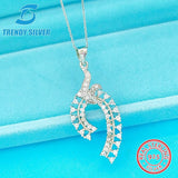 Zircon 925 Sterling Silver Diamond Pendant Necklace