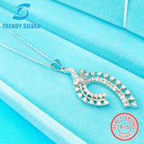 Zircon 925 Sterling Silver Diamond Pendant Necklace