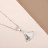 925 Sterling Silver Small Skirt Pendant Necklace