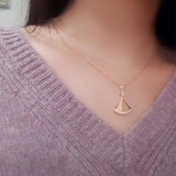 925 Sterling Silver Small Skirt Pendant Necklace