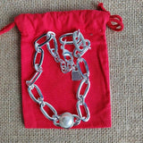 Electroplating 925 Silver Pearl Chains Necklace 14 K Jewelry Gift