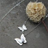 925 Silver Butterfly Necklace Women