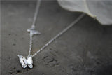 925 Silver Butterfly Necklace Women