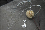 925 Silver Butterfly Necklace Women