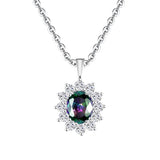 S925 Sparkling Zircon Pendant Necklace for Women - High Party Gemstone Jewelry