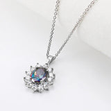 S925 Sparkling Zircon Pendant Necklace for Women - High Party Gemstone Jewelry